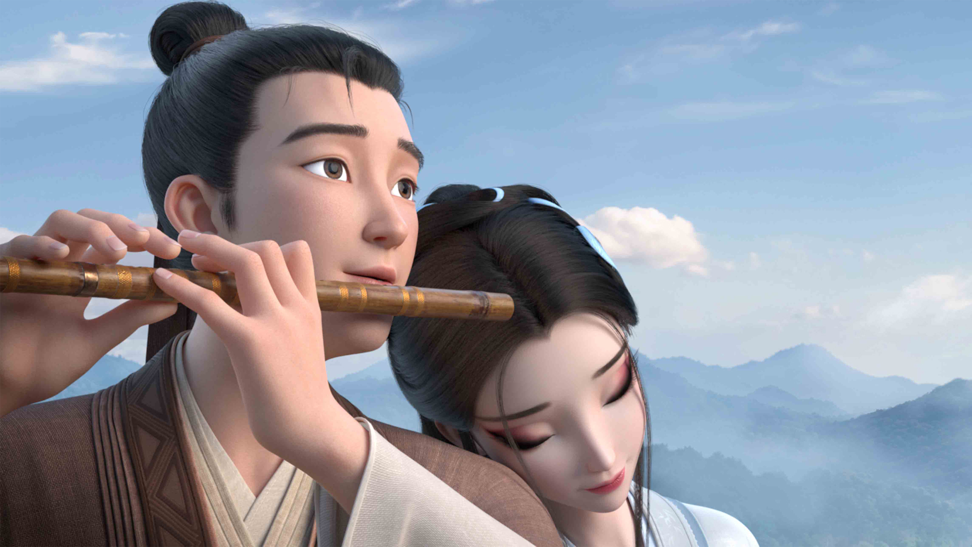 七夕氛围感拉满！小白许仙甜蜜相依《白蛇浮生》壁纸上新