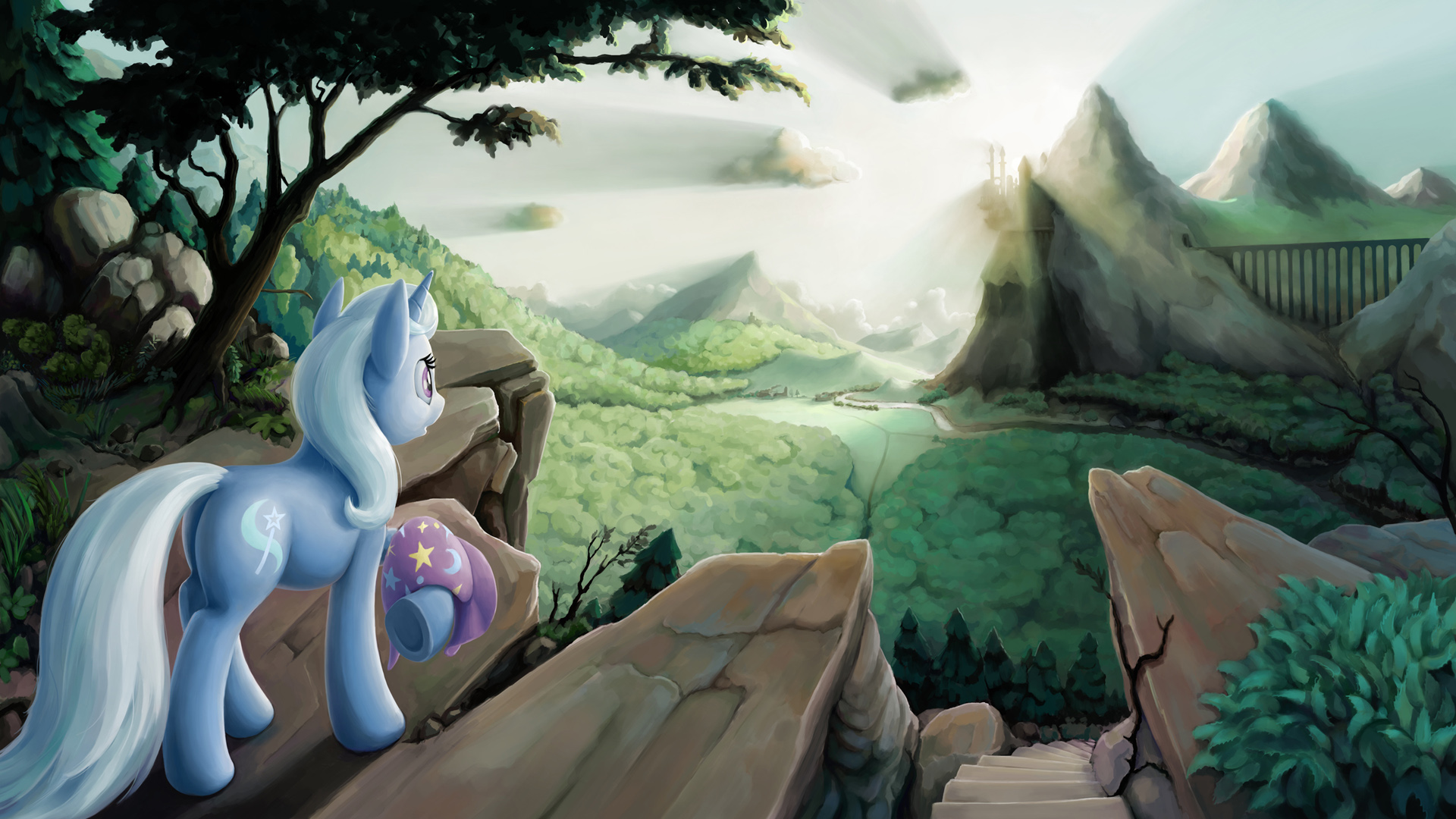 小马宝莉主题森林风景高清壁纸分享