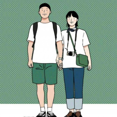 成熟简约款手绘情侣头像 9张高清干净情头合集