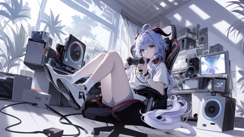 原神甘雨休闲电脑音箱主题动漫壁纸