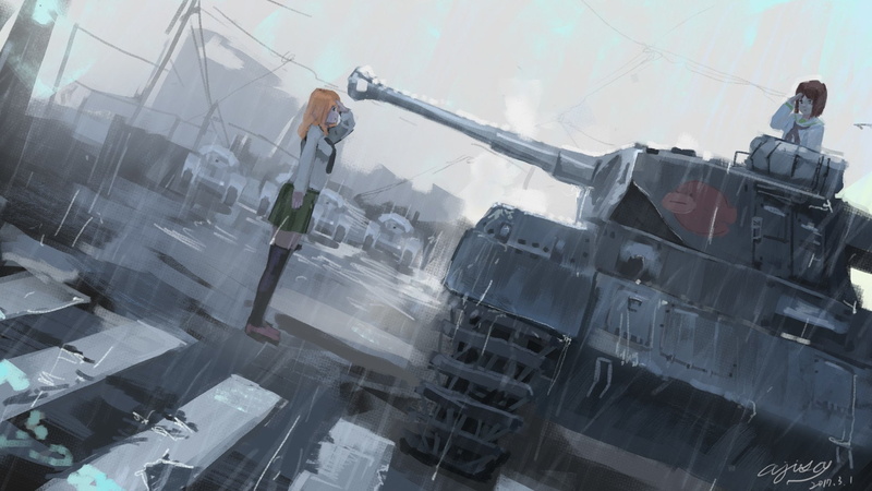 少女与战车 棕发少女高清壁纸