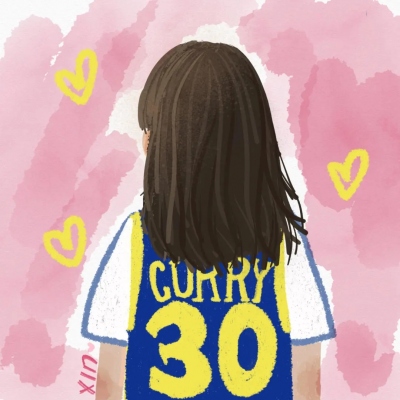 18张手绘篮球情侣头像 一男一女款合集