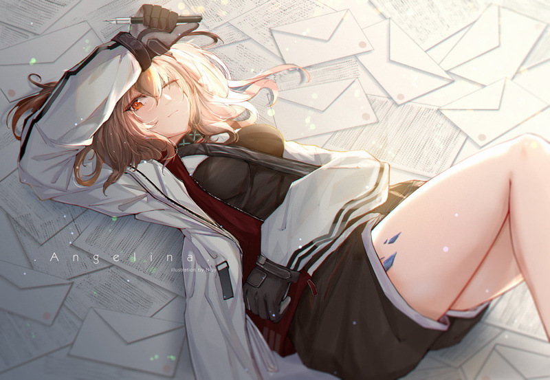明日方舟 炎客 二次元壁纸 动漫少女 4K高清手机壁纸