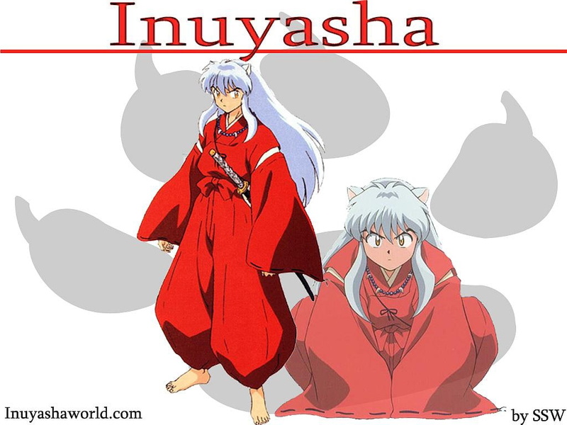 犬夜叉主题高清壁纸 红灰白配色480P