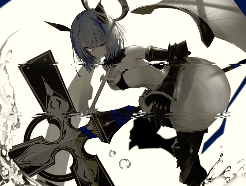 碧蓝航线加斯科因4K壁纸 白发短发二次元壁纸