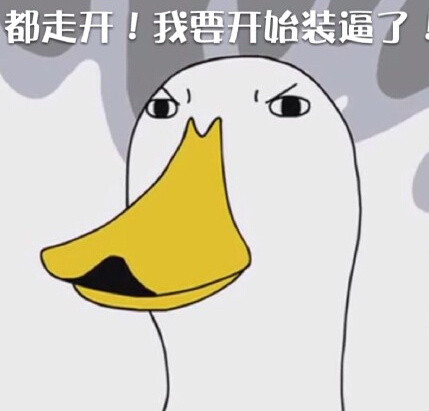 鸭子装逼表情包合集