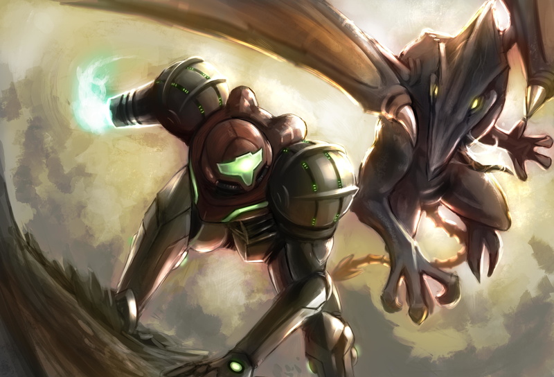 银河战士萨姆斯的战斗龙甲壁纸合集