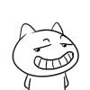 软萌黑白卡通猫表情包合集
