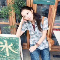 48张简约文艺风格子衫女生头像合集