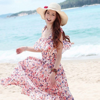 47张清新感拉满的碎花裙女生QQ头像