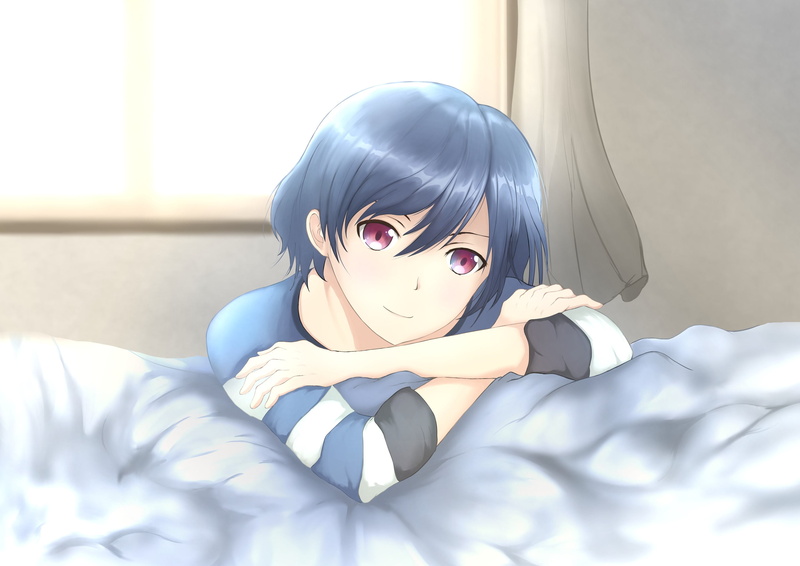 家有女友壁纸合集！蓝发短发少女高清图来了