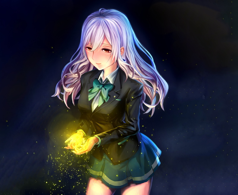 动漫壁纸推荐：青春色彩下的彩梦少女高清壁纸