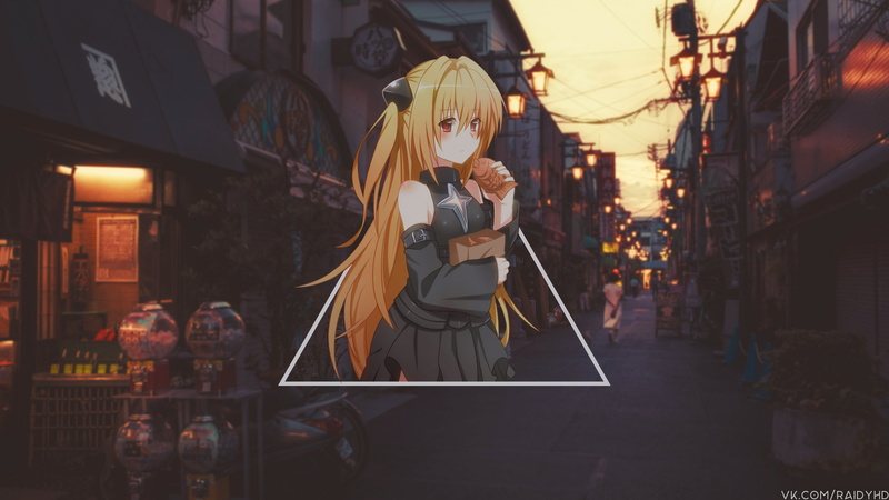 4K画中画金发长发动漫少女壁纸合集