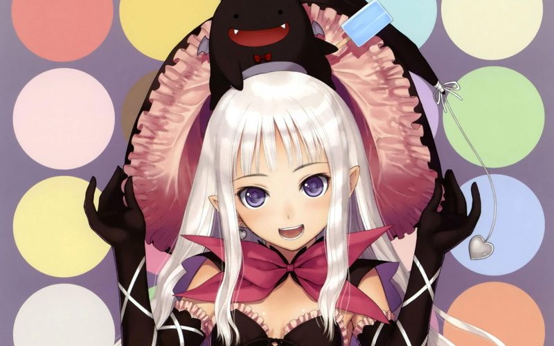 2560×1600分辨率闪耀爱心少女动漫壁纸