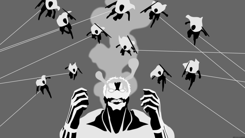 进击的巨人8K黑白极简风铠之巨人壁纸