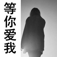 带字伤感女生QQ头像 我一直在等你的世界（48张）