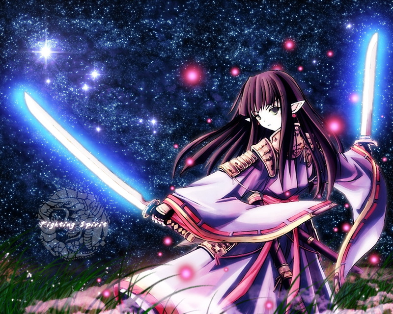 深夜藏青和服少女 星宇剑影氛围感拉满