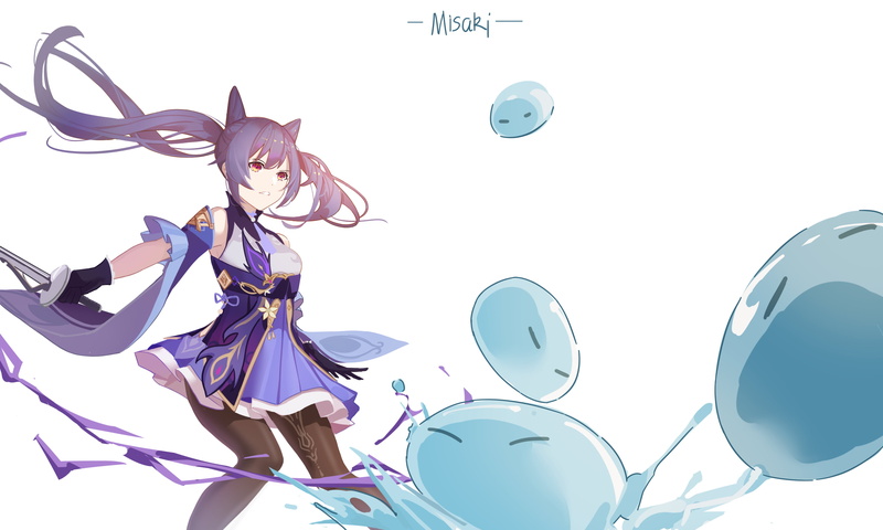 原神刻晴绝美2K壁纸 二次元少女同人创作