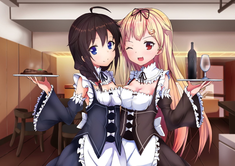 舰队收藏壁纸合集 舰娘时雨 舰娘夕立 高清1080P动漫壁纸