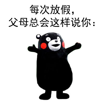 熊本熊表情包：我就爱玩手机，爸妈别来念叨我
