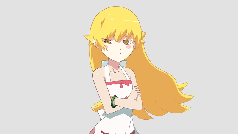 《化物语系列壁纸合集！金发少女吸血鬼与萌系女主高清壁纸》