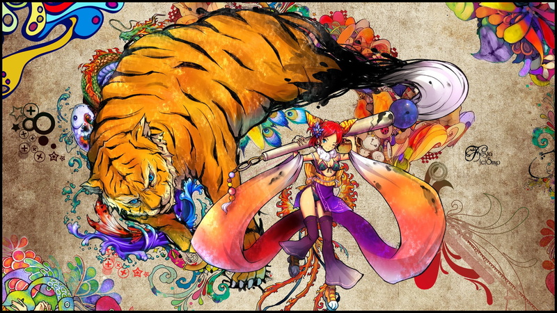 Tony Taka 创作的《化物语》角色高清手机壁纸