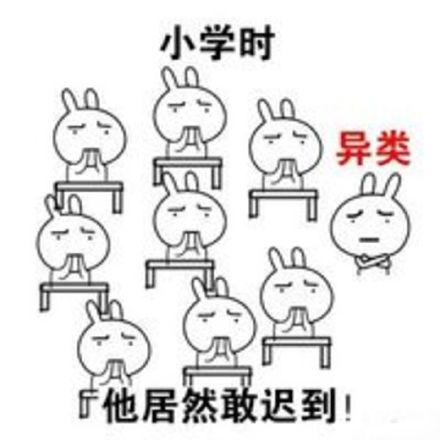 金馆长兔子版“校园异类”表情包火了，从小学到大学精准吐槽社恐日常