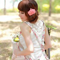 头上戴花的清新女生头像合集 48张美图上线