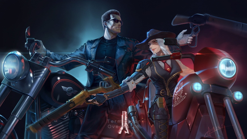 绝绝子！守望先锋少女竟化身终结者摩托骑手 1080P高清壁纸合集