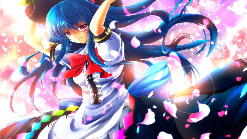 这款蓝发红眼动漫少女壁纸太绝了！近景特写太戳人