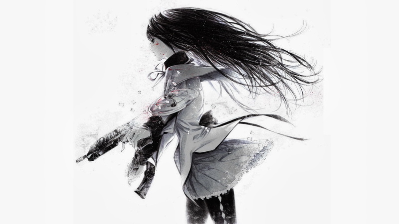 《魔法少女小圆绝美黑白同人壁纸合集》