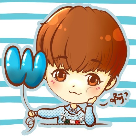 王俊凯手持字母气球的漫画表情包来啦