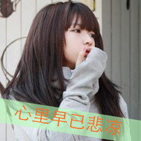 带字伤感女生QQ头像 我一直在等你的世界（48张）