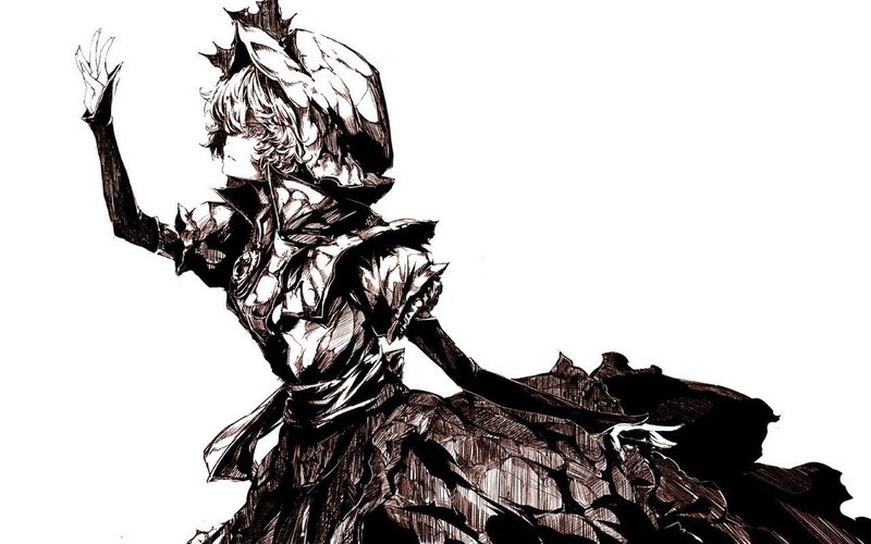 黑白动漫手绘720P高清壁纸合集