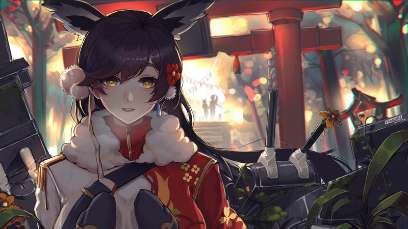 碧蓝航线舰娘神社休憩壁纸合集