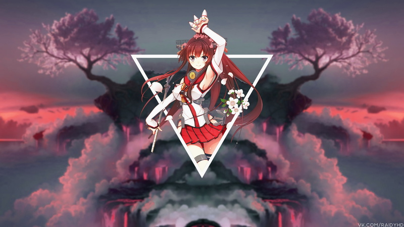 舰队收藏 画中画二次元少女樱花动漫壁纸