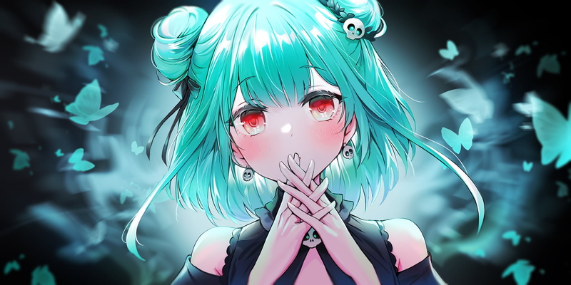 动漫女孩高清壁纸 戌亥床