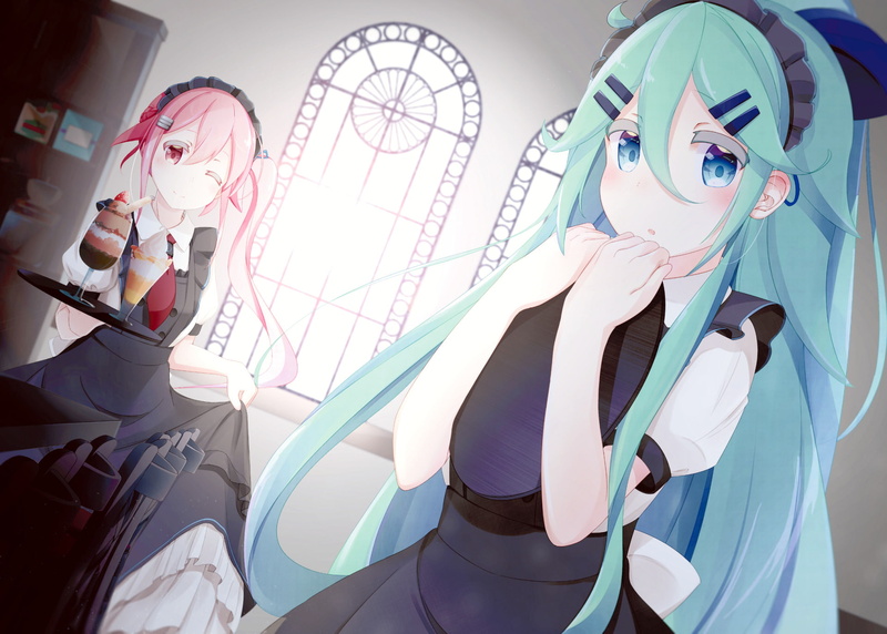 舰队收藏高清壁纸 舰娘春雨 舰娘山风 1080P动漫壁纸