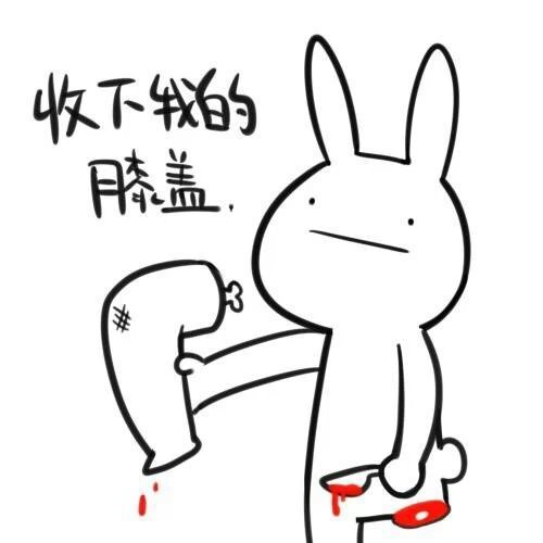 收下我的膝盖（殴打小兔子）兔子表情包合集