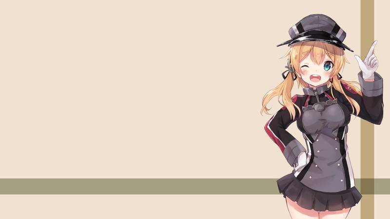 舰队收藏 欧根亲王 舰娘 高清壁纸