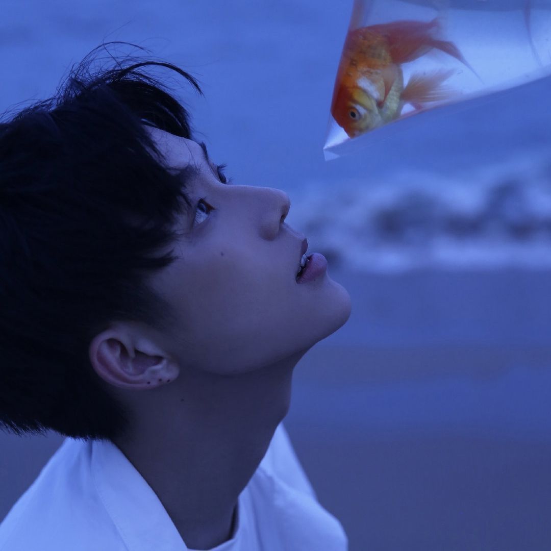 微信蓝色系一左一右情侣头像 10张合集来了