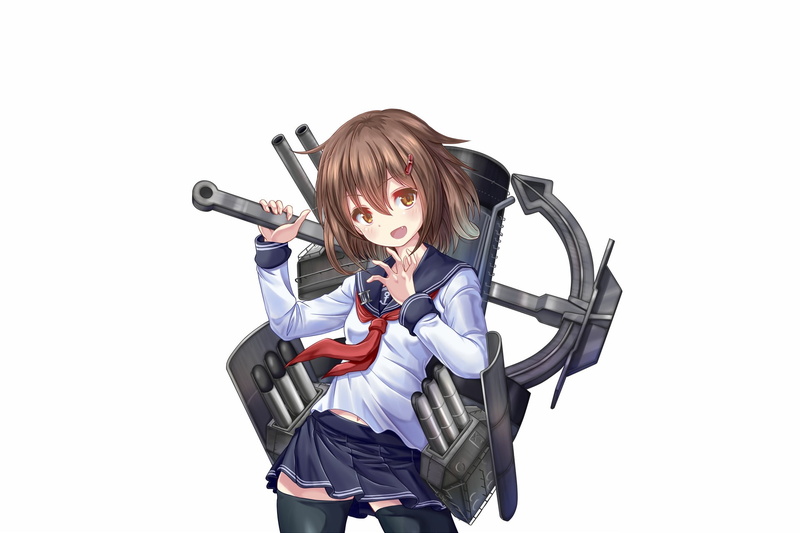 舰娘雷电水手服跳舞壁纸