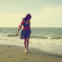 48张氛围感海边女生QQ头像合集 意境感拉满