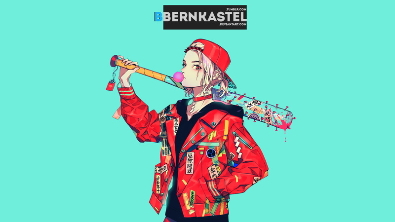 动漫蝙蝠少女1080P高清壁纸