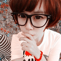 78张戴眼镜框的非主流女生头像合集