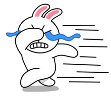 超好用的表情脸小兔子表情包合集