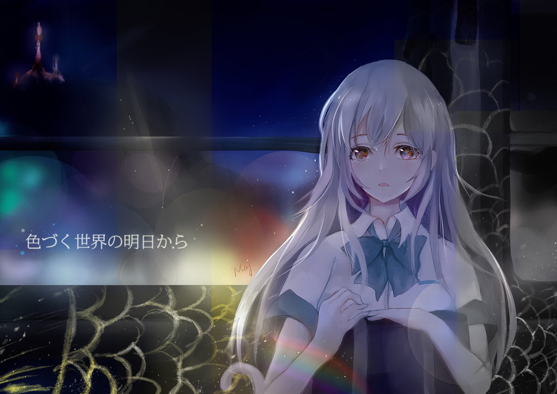 《色彩斑斓的世界》动漫壁纸 月白瞳美高清壁纸