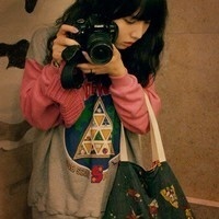 52张文艺清新感拿相机女生头像合集