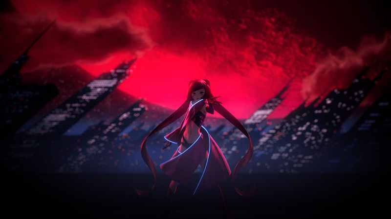 Hololive长发少女壁纸合集 夜景氛围感拉满