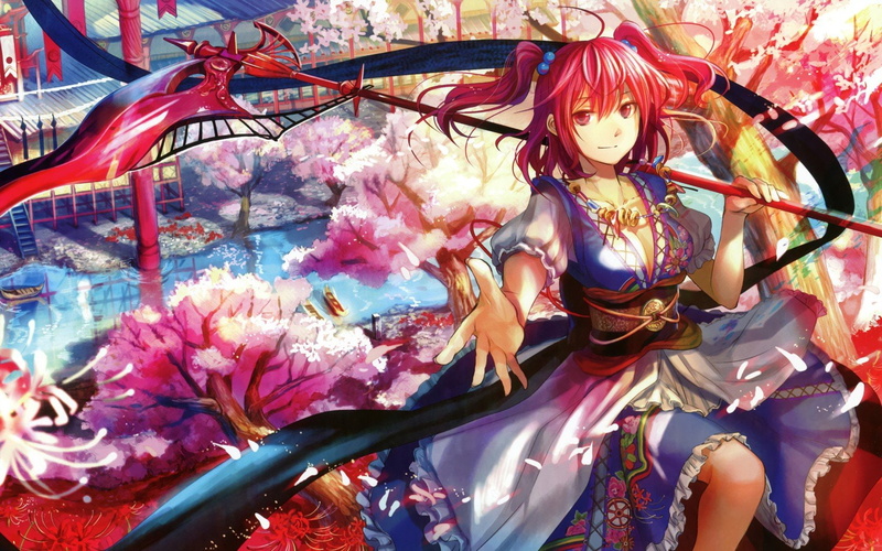 红发少女的富士与镰刀 高清动漫壁纸